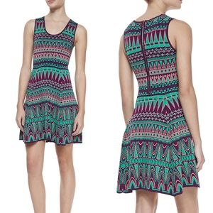 • MILLY • Bright Jacquard Fit and Flare Dress